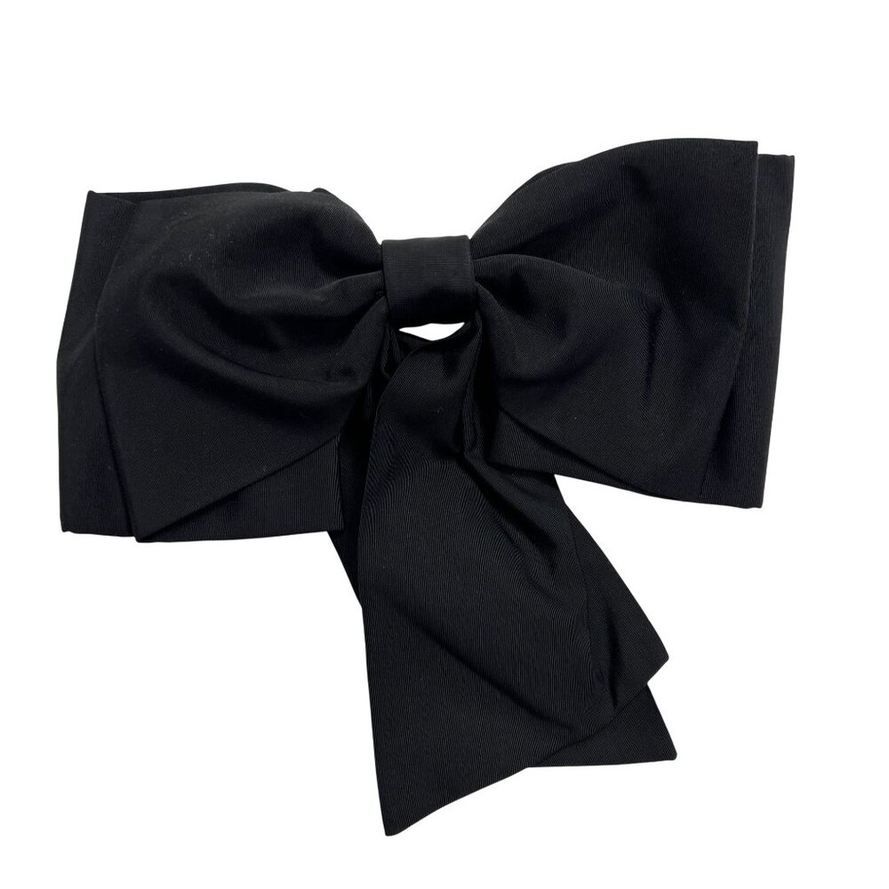 OLA. Noeud Court Hair Bow in Black